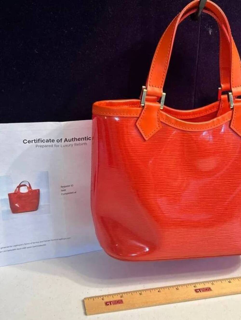 VINTGE Louis Vuitton Mandarin Orange Epi Plage Mini Lagoon Bay Tote Bag 2001 Y2K